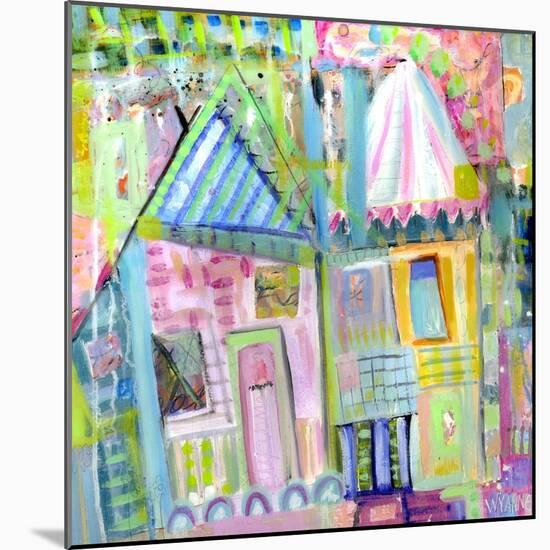 Downtown Houses-Wyanne-Mounted Giclee Print