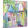 Downtown Houses-Wyanne-Mounted Giclee Print