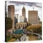 Downtown Indianapolis, White River State Park, Indianapolis, Indiana, USA.-Anna Miller-Stretched Canvas