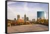 Downtown Indianapolis, White River State Park, Indianapolis, Indiana, USA.-Anna Miller-Framed Stretched Canvas