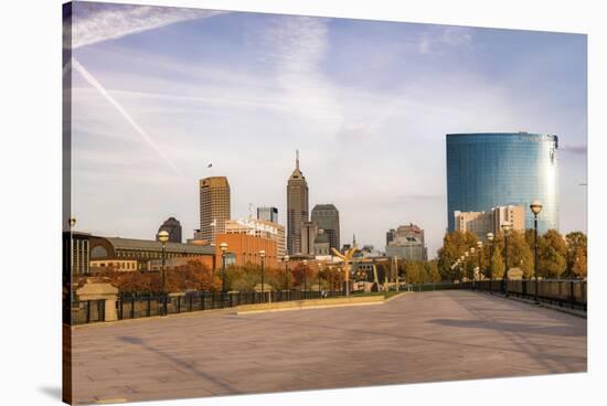 Downtown Indianapolis, White River State Park, Indianapolis, Indiana, USA.-Anna Miller-Stretched Canvas