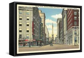 Downtown Indianapolis-null-Framed Stretched Canvas