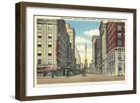 Downtown Indianapolis-null-Framed Art Print