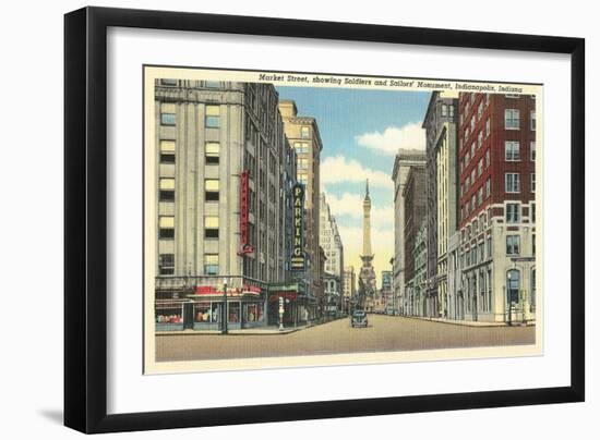 Downtown Indianapolis-null-Framed Art Print