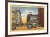 Downtown Jamestown-null-Framed Art Print