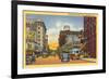 Downtown Jamestown-null-Framed Art Print