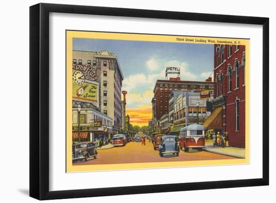 Downtown Jamestown-null-Framed Art Print