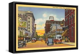 Downtown Jamestown-null-Framed Stretched Canvas