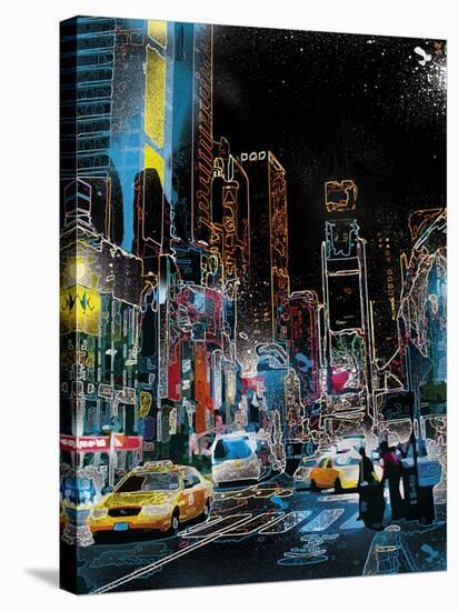 Downtown Lights-Tom Frazier-Stretched Canvas