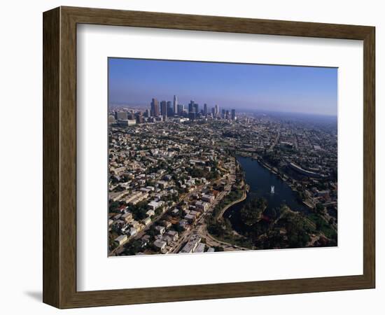 Downtown Los Angeles and MacArthur Park-Bill Varie-Framed Photographic Print