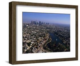 Downtown Los Angeles and MacArthur Park-Bill Varie-Framed Photographic Print