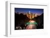 Downtown Los Angeles At Night-null-Framed Art Print