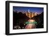 Downtown Los Angeles At Night-null-Framed Art Print