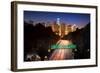 Downtown Los Angeles At Night-null-Framed Art Print