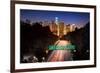 Downtown Los Angeles At Night-null-Framed Art Print