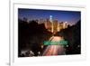 Downtown Los Angeles At Night-null-Framed Art Print