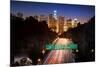 Downtown Los Angeles At Night-null-Mounted Art Print