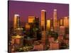 Downtown Los Angeles, California at sunset-null-Stretched Canvas