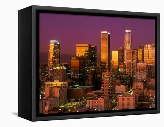 Downtown Los Angeles, California at sunset-null-Framed Stretched Canvas