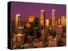 Downtown Los Angeles, California at sunset-null-Stretched Canvas