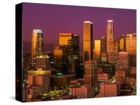 Downtown Los Angeles, California at sunset-null-Stretched Canvas