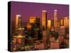 Downtown Los Angeles, California at sunset-null-Stretched Canvas
