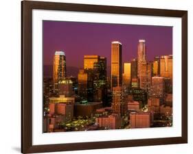 Downtown Los Angeles, California at sunset-null-Framed Photographic Print