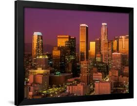 Downtown Los Angeles, California at sunset-null-Framed Photographic Print