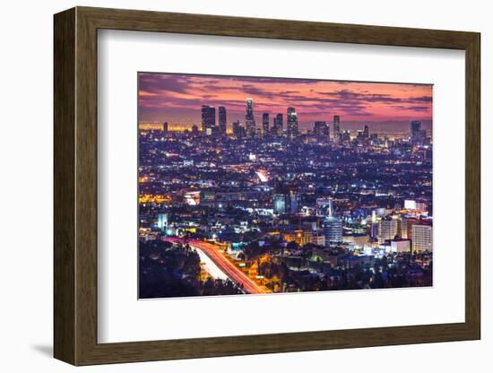 Downtown Los Angeles, California, USA Skyline at Dawn.-SeanPavonePhoto-Framed Photographic Print