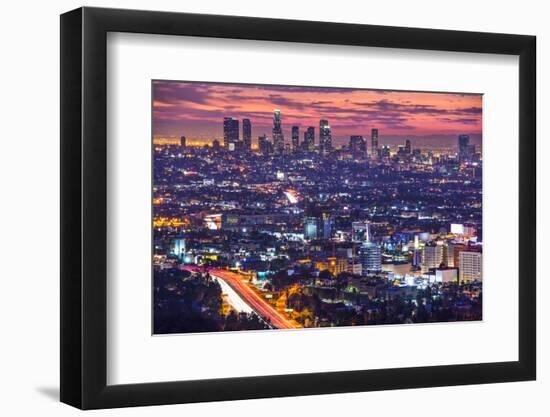 Downtown Los Angeles, California, USA Skyline at Dawn.-SeanPavonePhoto-Framed Photographic Print