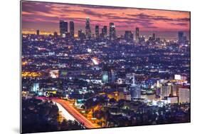 Downtown Los Angeles, California, USA Skyline at Dawn.-SeanPavonePhoto-Mounted Photographic Print