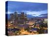 Downtown Los Angeles, California, USA-Walter Bibikow-Stretched Canvas