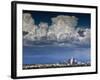 Downtown Los Angeles, California with Cumulonimbus Clouds Forming Overhead.-Ian Shive-Framed Photographic Print