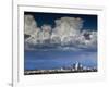 Downtown Los Angeles, California with Cumulonimbus Clouds Forming Overhead.-Ian Shive-Framed Photographic Print