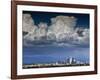 Downtown Los Angeles, California with Cumulonimbus Clouds Forming Overhead.-Ian Shive-Framed Photographic Print