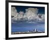 Downtown Los Angeles, California with Cumulonimbus Clouds Forming Overhead.-Ian Shive-Framed Photographic Print