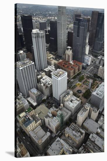 Downtown Los Angeles, Including Us Bank Tower 73 Floors, Aerial-David Wall-Stretched Canvas