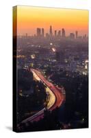 Downtown Los Angeles Skyline at Twilight Ca.-f11photo-Stretched Canvas