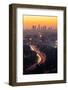 Downtown Los Angeles Skyline at Twilight Ca.-f11photo-Framed Photographic Print