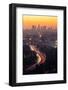 Downtown Los Angeles Skyline at Twilight Ca.-f11photo-Framed Photographic Print