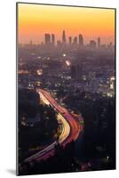 Downtown Los Angeles Skyline at Twilight Ca.-f11photo-Mounted Photographic Print
