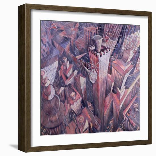 Downtown Manhattan Hailstorm, 1995-Charlotte Johnson Wahl-Framed Giclee Print