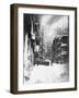 Downtown Manhattan in Blizzard-null-Framed Photographic Print