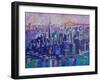 Downtown Manhattan Skyline in Morning Light With Jersey-M. Bleichner-Framed Art Print