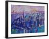 Downtown Manhattan Skyline in Morning Light With Jersey-M. Bleichner-Framed Art Print