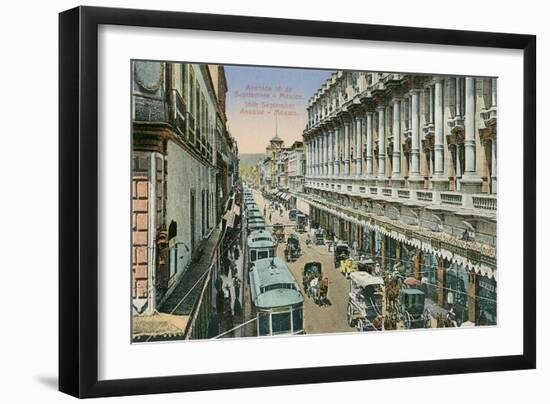 Downtown Mexico City Street-null-Framed Art Print