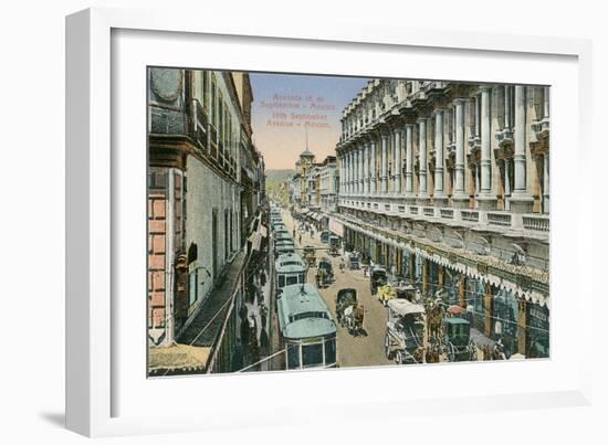 Downtown Mexico City Street-null-Framed Art Print