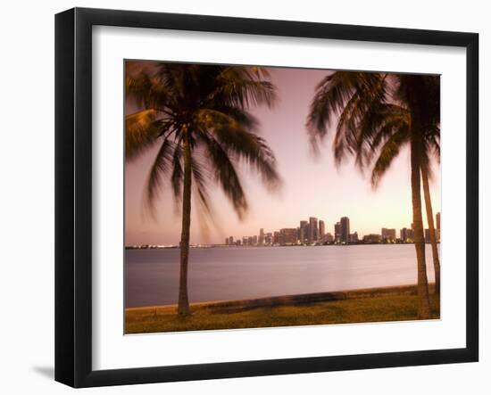 Downtown Miami Skyline at Dusk Miami, Florida, United States of America, North America-Angelo Cavalli-Framed Photographic Print