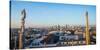 Downtown Milan as seen through the roof of the city's famous Duomo cathedral, Milan, Lombardy, Ital-Alexandre Rotenberg-Stretched Canvas