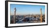 Downtown Milan as seen through the roof of the city's famous Duomo cathedral, Milan, Lombardy, Ital-Alexandre Rotenberg-Framed Photographic Print